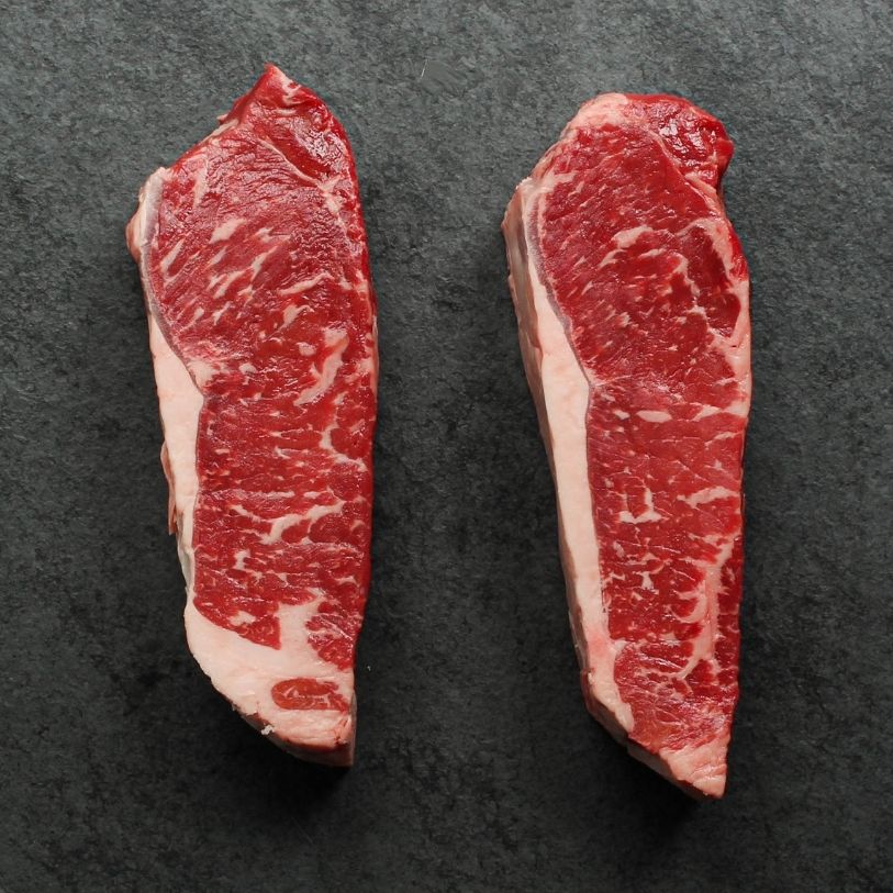 New York strip steak cut